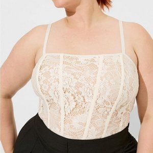 Torrid Lace Corset Crop Top